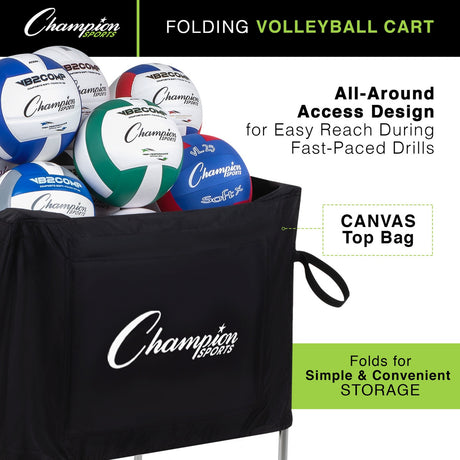 Champion Sports COLLAPSIBLE VOLLEYBALL CART
