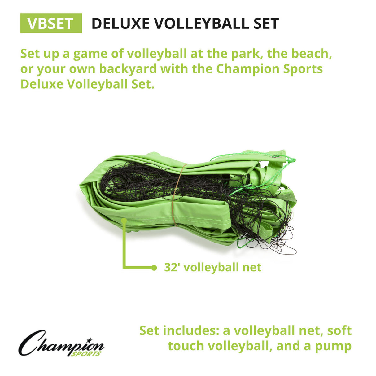 Champion Sports DELUXE VOLLEYBALL SET