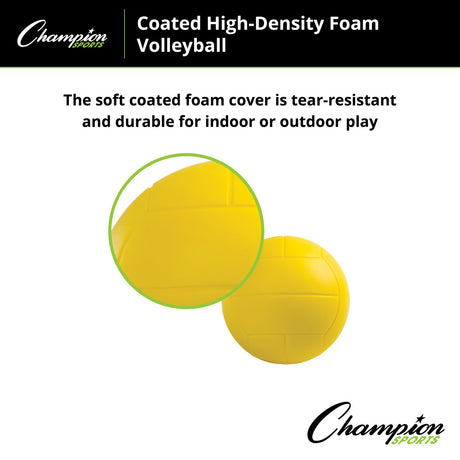 Champion Sports COATED HIGH-DENSITY FOAM VOLLEYBALL