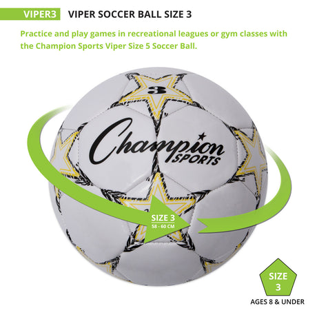 Champion Sports VIPER SOCCER BALL SIZE 3