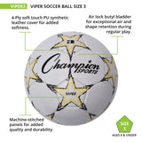Champion Sports VIPER SOCCER BALL SIZE 3