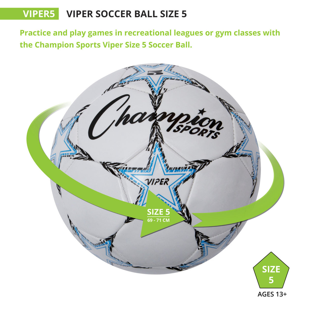 Champion Sports VIPER SOCCER BALL SIZE 3