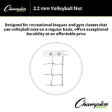Champion Sports 2.2 MM VOLLEYBALL NET, VN2