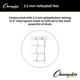 Champion Sports 2.2 MM VOLLEYBALL NET, VN2