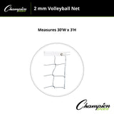 Champion Sports 2 MM NYLON VOLLEYBALL NET, VN3