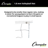 Champion Sports 1.8 MM VOLLEYBALL NET, VN4