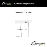 Champion Sports 1.8 MM VOLLEYBALL NET, VN4