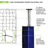 Champion Sports 3 MM TOURNAMENT VOLLEYBALL NET, VN600