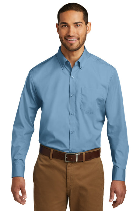 Port Authority W100 Long Sleeve Carefree Poplin Shirt