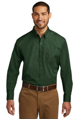 Port Authority W100 Long Sleeve Carefree Poplin Shirt