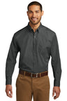 Port Authority W100 Long Sleeve Carefree Poplin Shirt