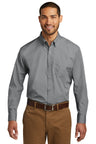 Port Authority ®  Long Sleeve Carefree Poplin Shirt. W100 - Port Authority W100
