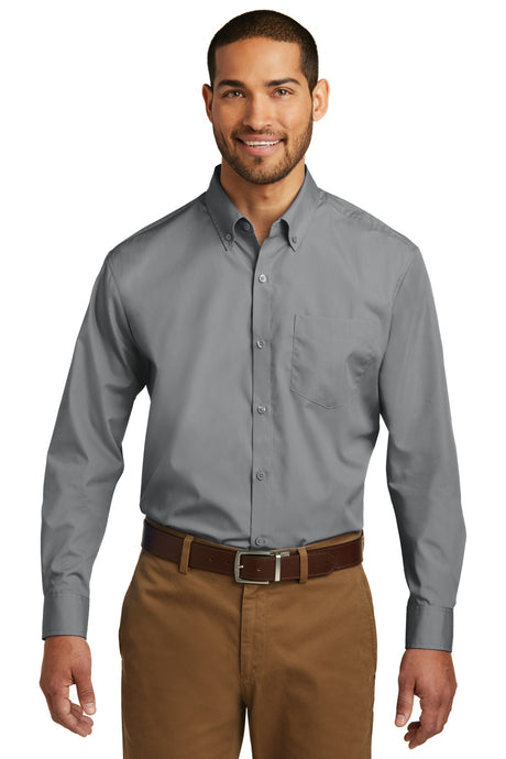 Port Authority ®  Long Sleeve Carefree Poplin Shirt. W100 - Port Authority W100