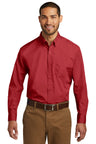 Port Authority W100 Long Sleeve Carefree Poplin Shirt
