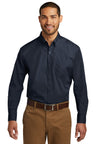 Port Authority W100 Long Sleeve Carefree Poplin Shirt