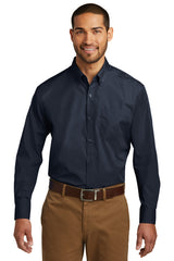 Port Authority W100 Long Sleeve Carefree Poplin Shirt