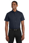 Port Authority W101 Short Sleeve Carefree Poplin Shirt Men's Easy Care Woven