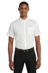 Port Authority W101 Short Sleeve Carefree Poplin Shirt Men's Easy Care Woven
