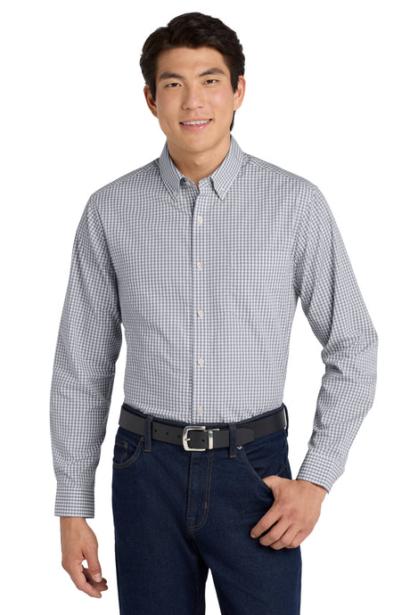 Port Authority W644 Broadcloth Gingham Easy Care Shirt