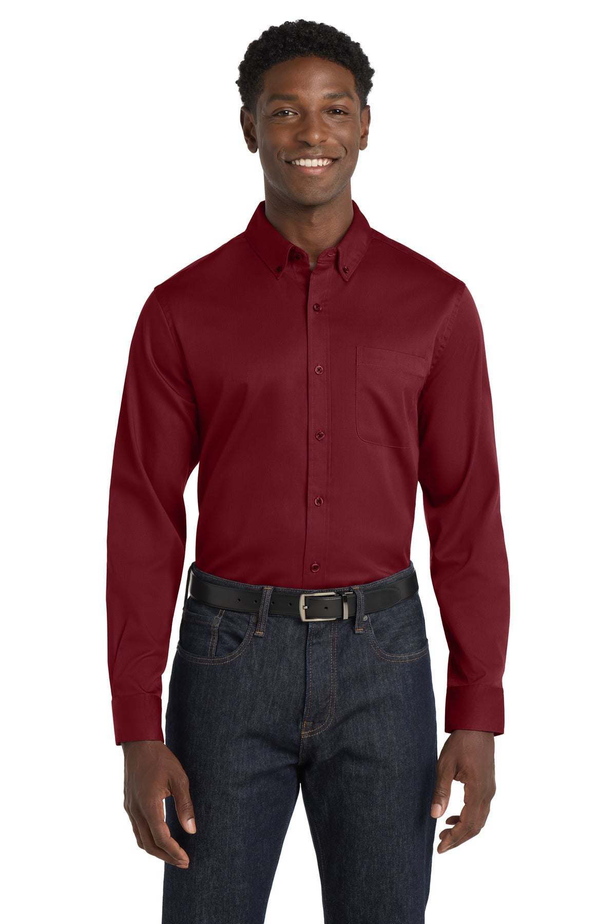 Port Authority ®  Long Sleeve SuperPro React ™  Twill Shirt. W808 - Port Authority W808