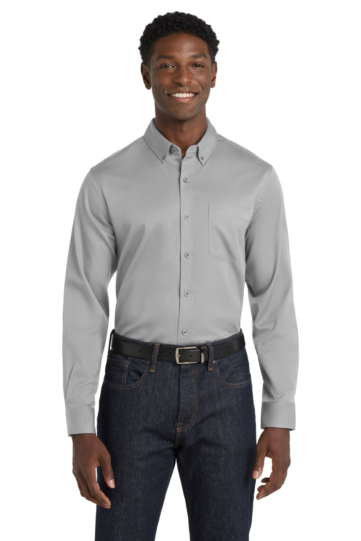 Port Authority ®  Long Sleeve SuperPro React ™  Twill Shirt. W808 - Port Authority W808