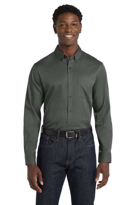 Port Authority ®  Long Sleeve SuperPro React ™  Twill Shirt. W808 - Port Authority W808