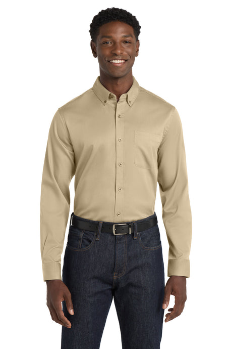 Port Authority ®  Long Sleeve SuperPro React ™  Twill Shirt. W808 - Port Authority W808