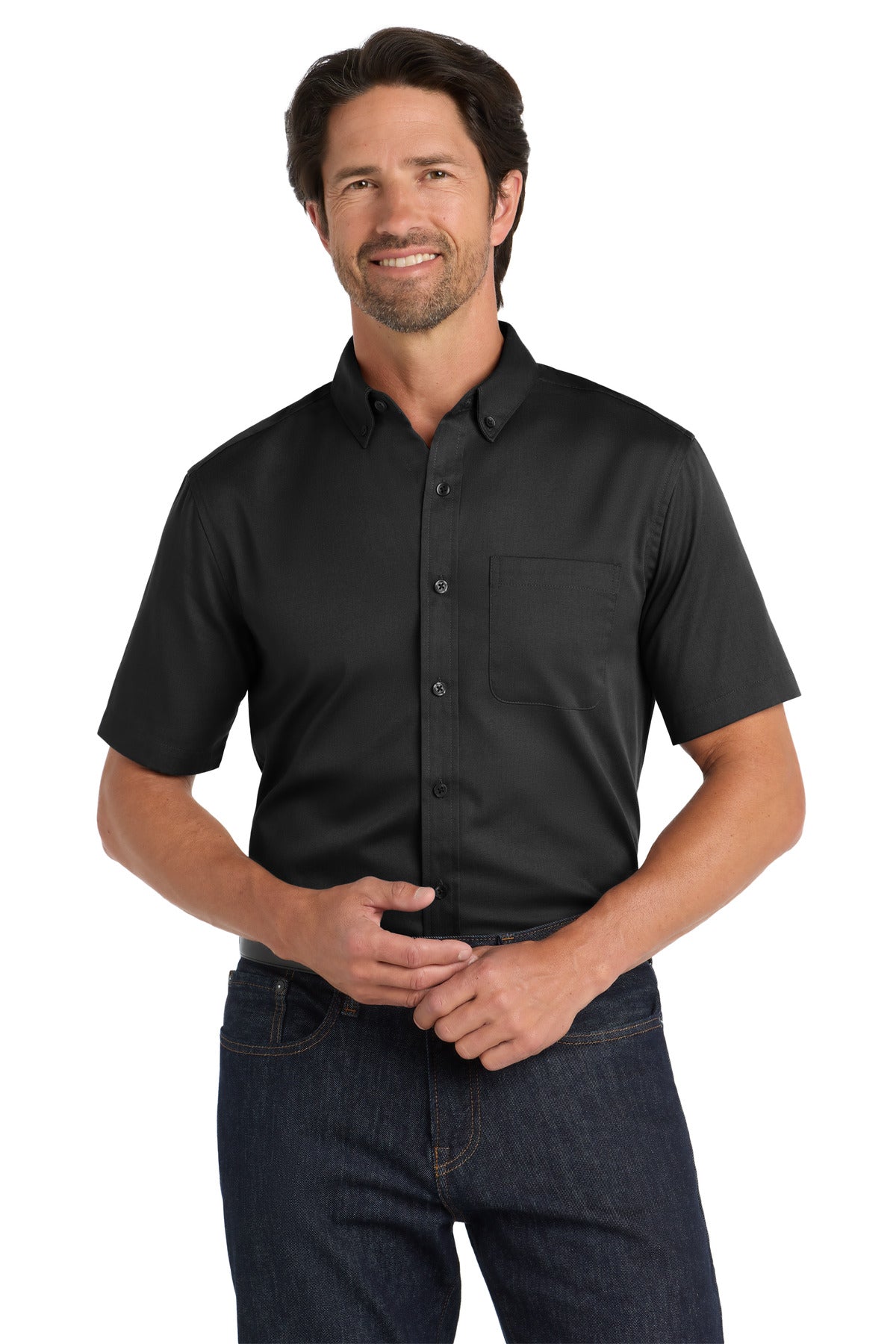 Port Authority W809 Short Sleeve SuperPro React Twill Shirt