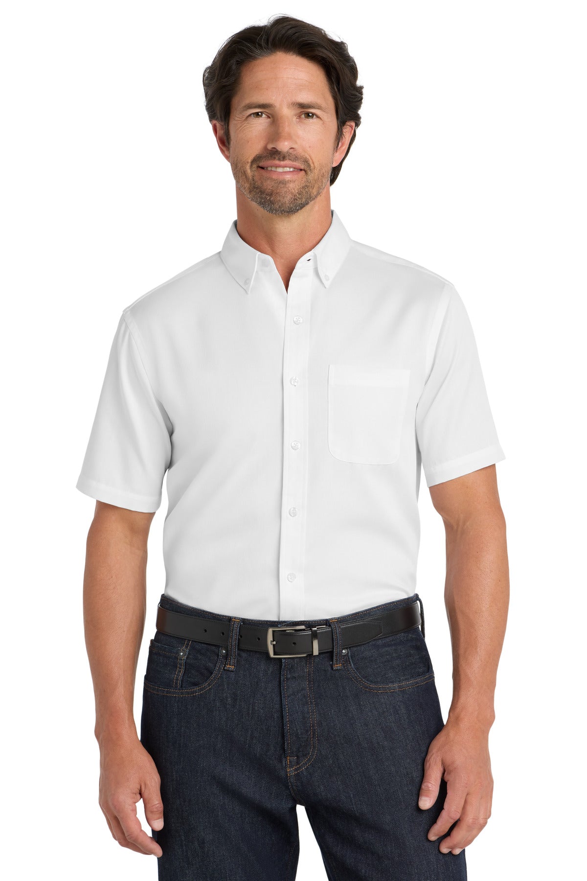 Port Authority ®  Short Sleeve SuperPro React ™  Twill Shirt. W809 - Port Authority W809