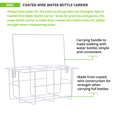 Champion Sports WBC Coated Wire Water Bottle Carrier