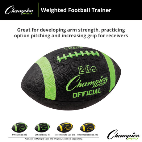 Champion Sports WEIGHTED FOOTBALL TRAINER OFFICIAL, 2 LB