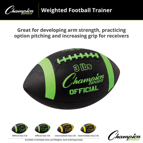Champion Sports WEIGHTED FOOTBALL TRAINER OFFICIAL, 2 LB