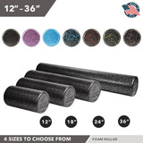 Champion Sports HIGH-DENSITY FOAM ROLLER 12"/SOLID BLACK
