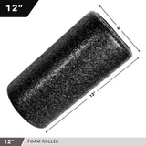 Champion Sports HIGH-DENSITY FOAM ROLLER 12"/SOLID BLACK