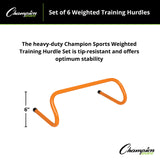 Champion Sports WEIGHTED TRAINING HURDLE SET 12" H