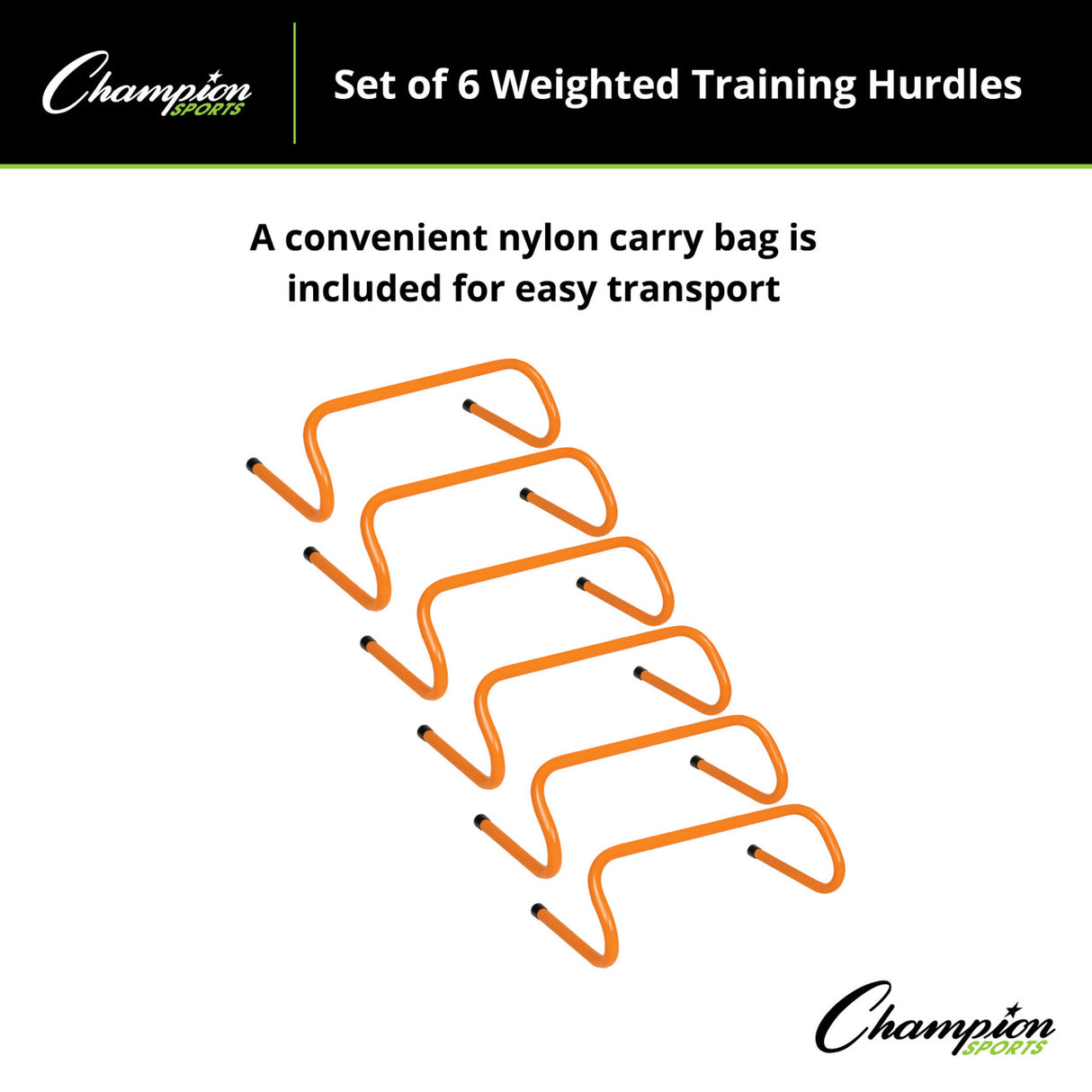 Champion Sports WEIGHTED TRAINING HURDLE SET 12" H