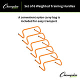 Champion Sports WEIGHTED TRAINING HURDLE SET 12" H