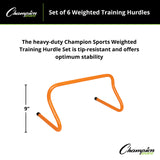 Champion Sports WEIGHTED TRAINING HURDLE SET 12" H