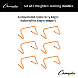 Champion Sports WEIGHTED TRAINING HURDLE SET 12" H