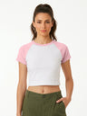 Joe's USA Premium Women's Micro Rib Raglan Baby Tee