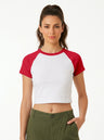Joe's USA Premium Women's Micro Rib Raglan Baby Tee