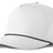 J7256 Clubhouse Performance Rope Cap - White with Black Rope (Front)