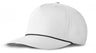 J7256 Clubhouse Performance Rope Cap - White with Black Rope (Front)