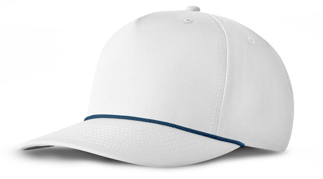 J7256 Clubhouse Performance Rope Cap - White with Dark Blue Rope (Front)
