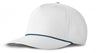 J7256 Clubhouse Performance Rope Cap - White with Dark Blue Rope (Front)