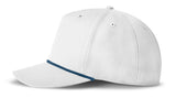J7256 Clubhouse Performance Rope Cap - White with Dark Blue Rope (Side)