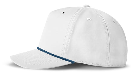 J7256 Clubhouse Performance Rope Cap - White with Dark Blue Rope (Side)