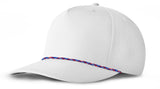J7256 Clubhouse Performance Rope Cap - White with Red/White/Royal Rope (Front)