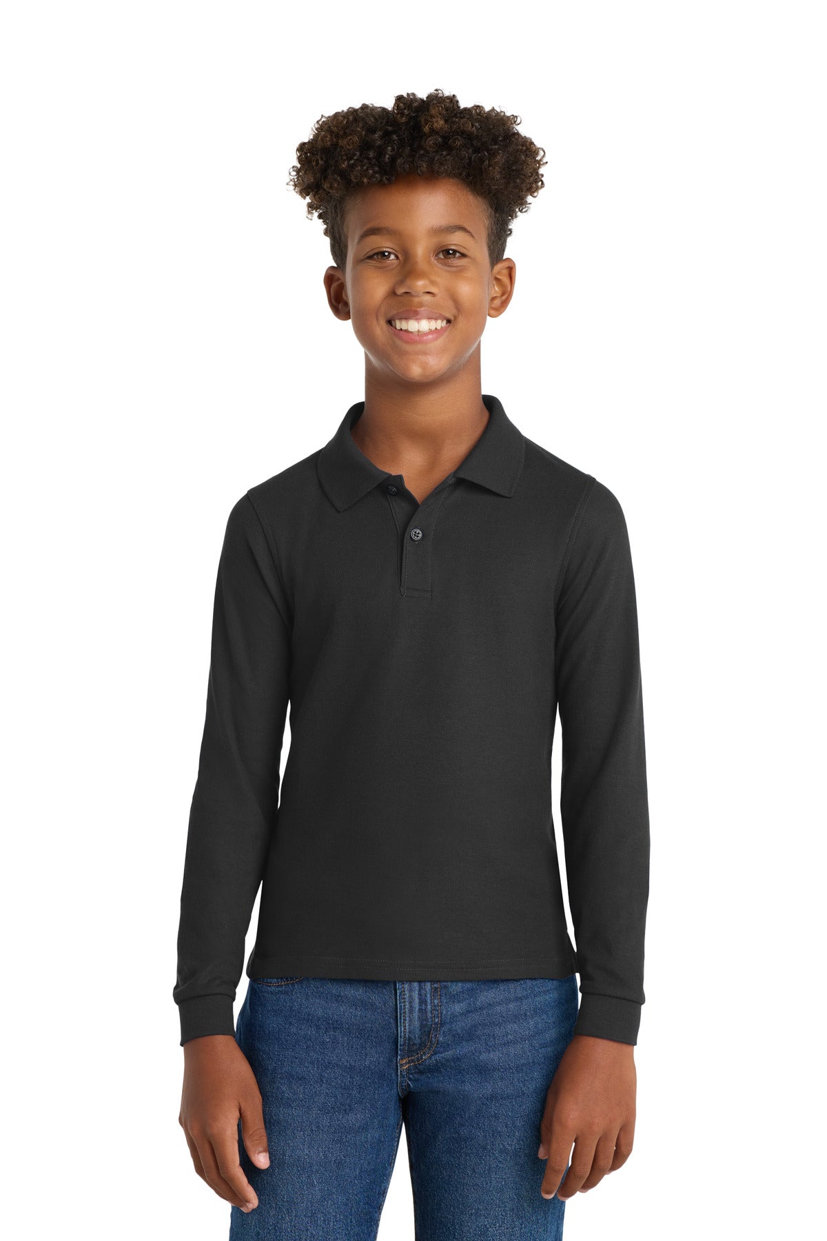 Port Authority ®  Youth Long Sleeve Silk Touch™ Polo.  Y500LS - Port Authority Y500LS