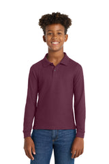Port Authority ®  Youth Long Sleeve Silk Touch™ Polo.  Y500LS - Port Authority Y500LS